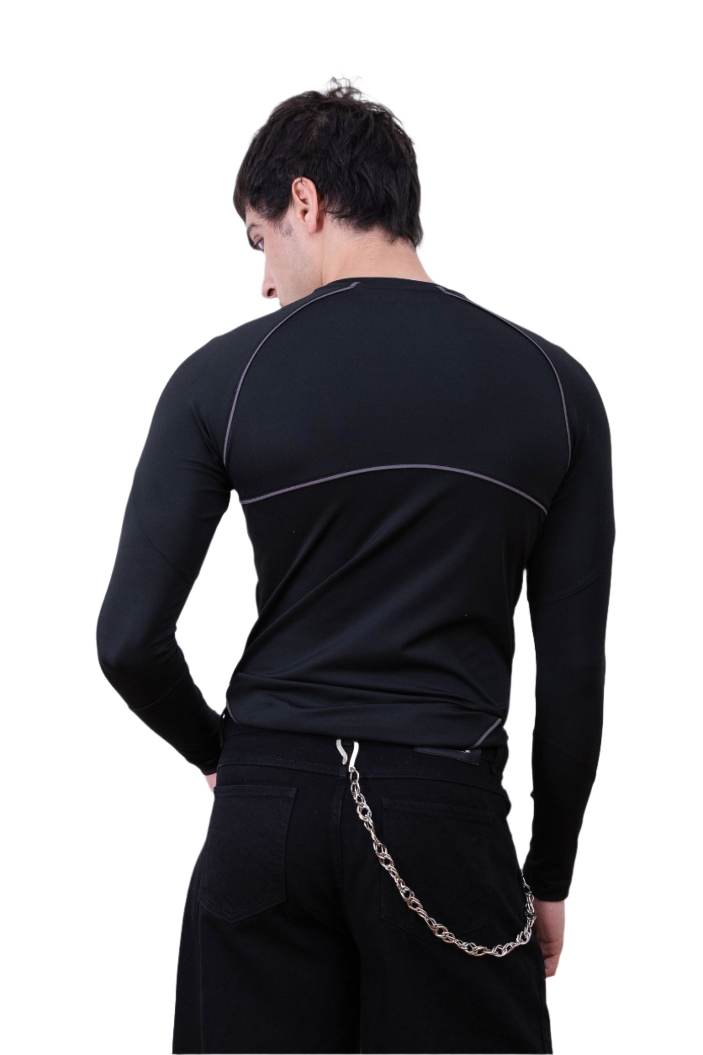 Darkness Long Sleeve Fitness Top Gray