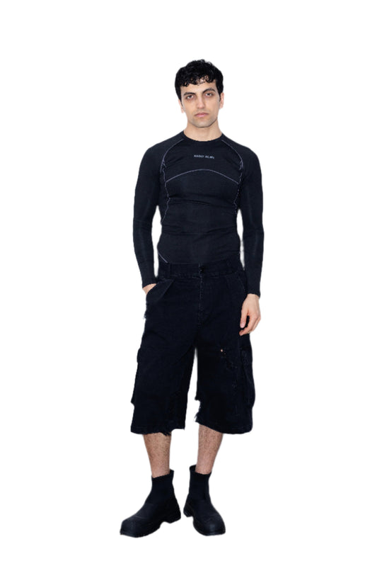 Rebel Black Denim Short