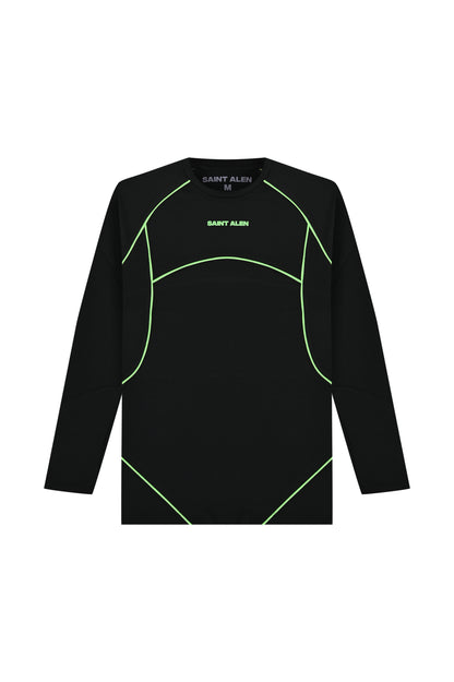 Darkness long sleeve fitness top Green