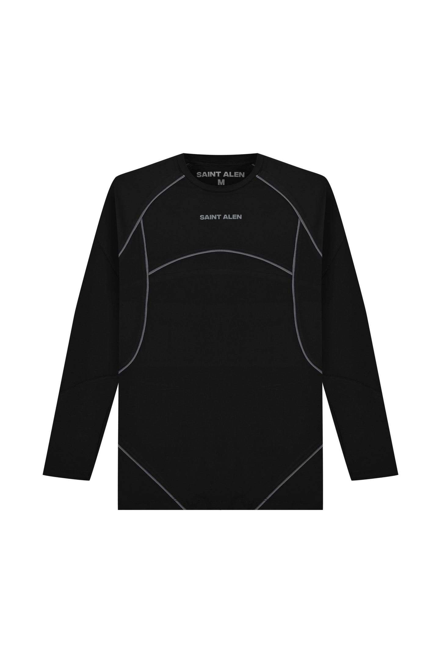 Darkness long sleeve fitness top Gray