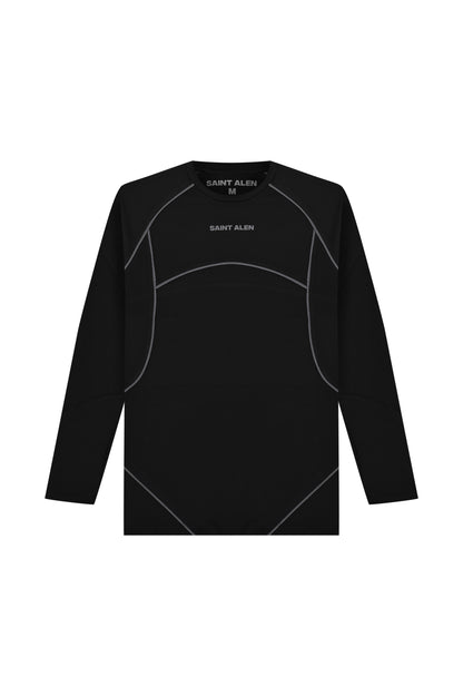 Darkness long sleeve fitness top Gray