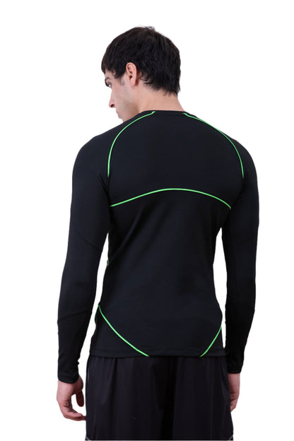 Darkness long sleeve fitness top Green